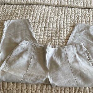 J. Jill women’s linen Soft Gray Chinos